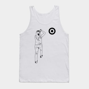 Woman throwing axe - axe throwing Tank Top